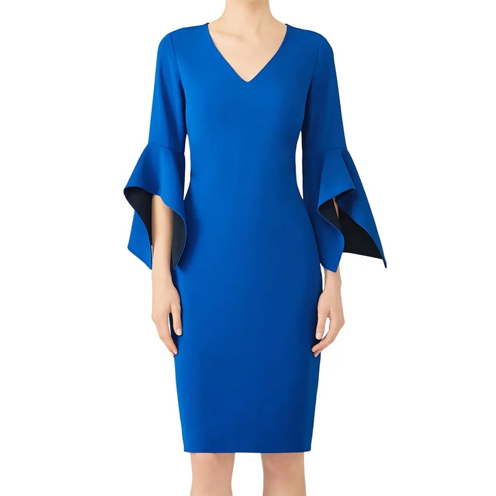 Cobalt Flare Dress by Badgley Mischka